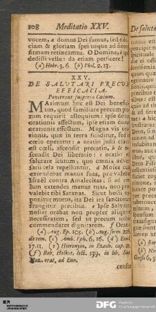 XXV. De Salutari Precum Efficacia.