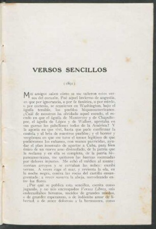 Versos sencillos