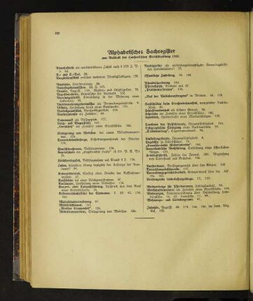 Alphabetisches Sachregister zum Beiblatt der Hanseatischen Gerichtszeitung 1920.