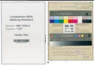 Entnazifizierung Karl Hucke , geb. 10.06.1901 (Angestellter)