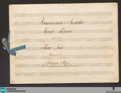 2 Keyboard pieces - Don Mus.Ms. 2598 : pf