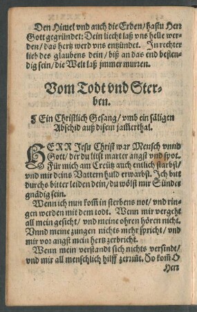 Vom Todt und Sterben.