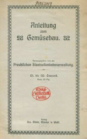 Anleitung zum Gemüsebau