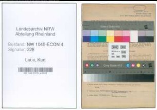 Entnazifizierung Kurt Laue , geb. 25.06.1903 (Kaufmann)