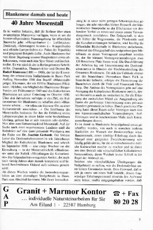 40 Jahre Musenstall