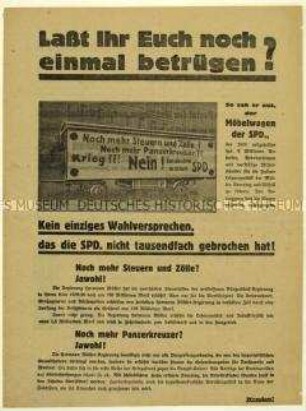 Aufruf der KPD zur Reichstagswahl 1930