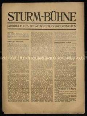 Theaterzeitung. 1919