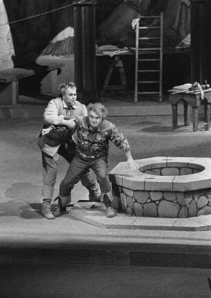 Szene aus "Mathis der Maler" von Paul Hindemith : Szenenbilder aus "Mathis der Maler", Oper in sieben Bildern von Paul Hindemith. Städtische Oper Berlin, 09.02.1959