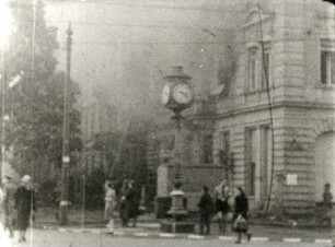 Zerstörungen Zweiter Weltkrieg. Mühlburger Tor, Ecke Kaiserallee (südliche Westendstraße)