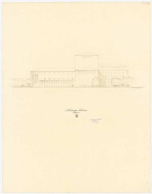 Theater, Dessau: Seitenansicht