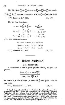 IV. Höhere Analysis.