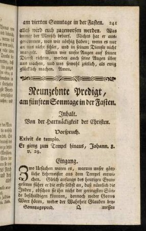 241-255, Neunzehnte Predigt