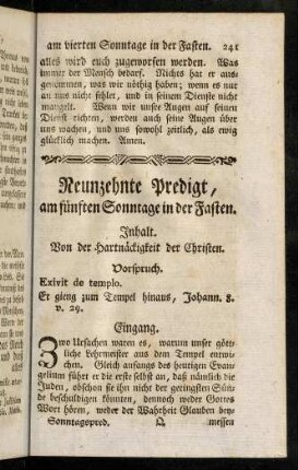 241-255, Neunzehnte Predigt
