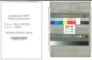Entnazifizierung Maria Schuster-Zanslari , geb. 15.08.1912 ()