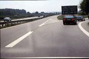 Einfahrt in Kreisel (Heilbronn Richtung Stuttgart)