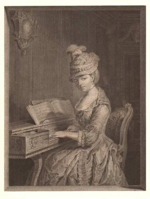 Dame am Tafelklavier