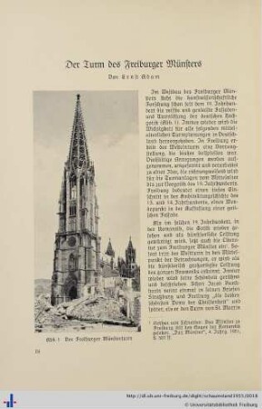 Der Turm des Freiburger Münsters.