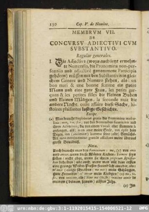 Membrum VII. De Concursu Adiectivi Cum Substantivo.