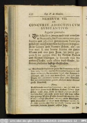 Membrum VII. De Concursu Adiectivi Cum Substantivo.