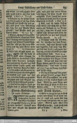 Nr. 981 ff. Creutz- Anfechtung- und Trost-Lieder