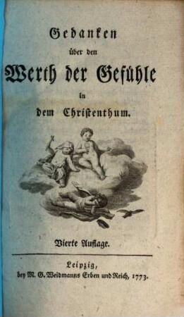 Gedanken über den Werth der Gefühle in dem Christenthum