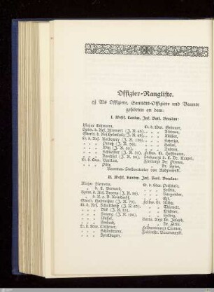 Offizier-Rangliste