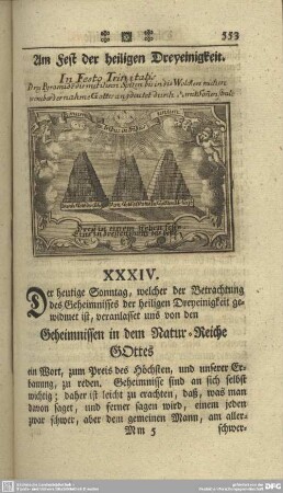Am Fest der heiligen Dreyeinigkeit