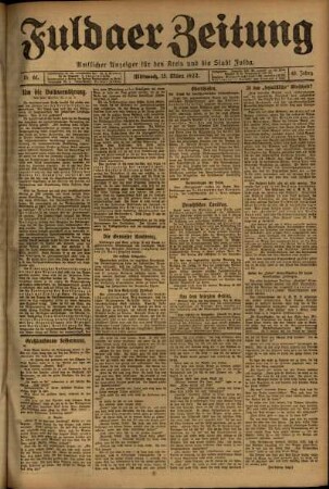 Ausgabe vom Mittwoch, den 15. März 1922.