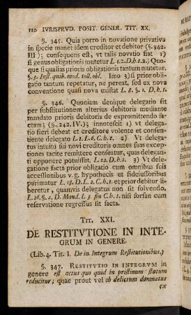 110-129, Tit. XXI. De restitutione in integrum in genere - Tit. XXIV. De restitutione ex causa minorennitatis