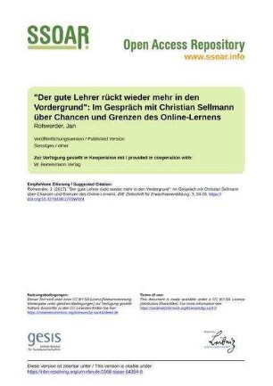 "Der gute Lehrer rückt wieder mehr in den Vordergrund": Im Gespräch mit Christian Sellmann über Chancen und Grenzen des Online-Lernens