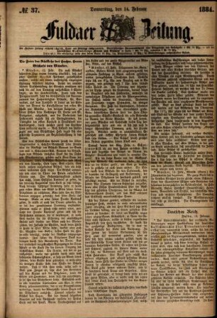 Ausgabe vom Donnerstag, den 14. Februar 1884.