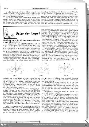 Unter der Lupe! : Die Einführung der Evolventenverzahnung in der Uhrmacherei