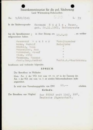 Hügle, Hermann
