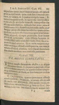 Caput VII. De Modis Simultatis.