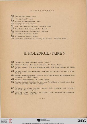 II. Holzskulpturen (Nr. 60-68)