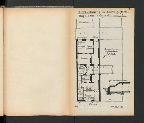 Kellerwohnungen in einem großen Etagenhause, belegen Kreuzweg 9.