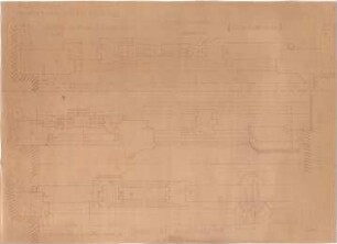 Fischer, Theodor; Würzburg, Münsterplatz; Sparkasse - Außentüren zu Blatt 92 (Schnitte)