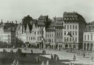 Der Neumarkt zu Dresden von der Moritzstraße aus