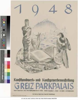Originaltitel: Kunsthandwerk- und Kunstgewerbeausstellung Greiz Parkpalais 19. September - 31. Oktober 1948