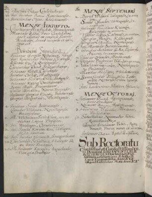 Winterhalbjahr 1619/1620. Rektorat Johann(es) Halbritter