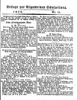 Beilage zur Allgemeinen Schulzeitung