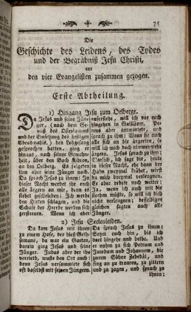 Die Geschichte des Leidens, des Todes und der Begräbniß Jesu Christi, aus den vier Evangelisten zusammen gezogen.