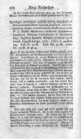 Spicilegia zoologica. Fasc.I-IV.