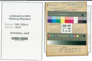 Entnazifizierung Josef Schnickers , geb. 05.02.1904 (Dachdecker)