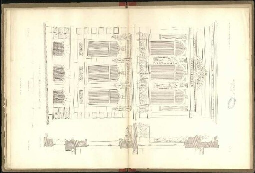 Wohnhaus, Silberburgstrasse No. 177 Details der Mittelparthie vom Erdgeschoss und 1ten Stock, Quer-Schnitt