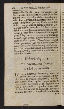 68-77, Historia septima. Pro Meditatione septima. De Judicio universali