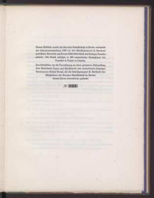 der Soncino-Gesellschaft ... von der Schriftgiesserei H. Berthold