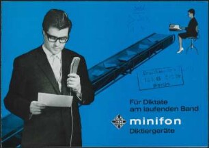 Werbeprospekt: Für Diktate am laufenden Band; minifon Diktiergeräte