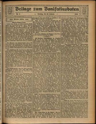 Zweite Ausgabe vom Sonntag, den 29. Januar 1928.