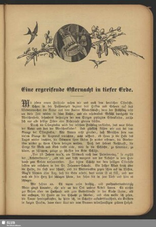 Eine ergreifende Osternacht in tiefer Erde